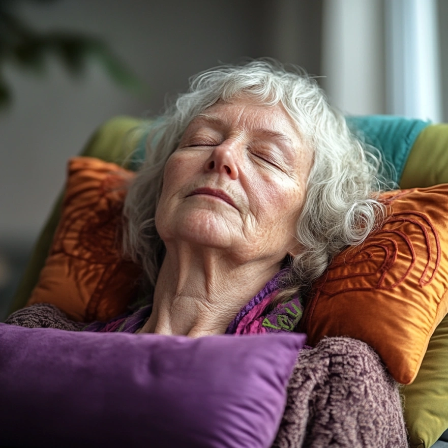 Відновлювальна йога в спокійній атмосфері